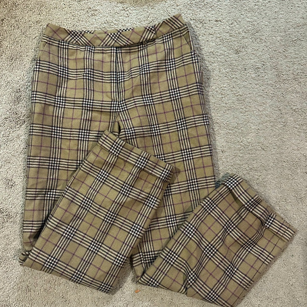 Loft Plaid Wool Pants These